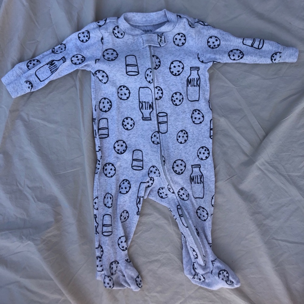 Milk and Cookies Footed Jammies